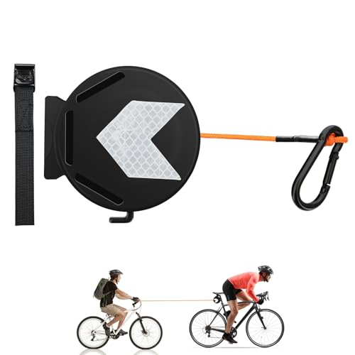 Itharon Fahrrad Abschleppseil Kinder，5m Elastisches Zugseil mit Karabiner und Sicherheitsverschluss, Hochfestes Nylon, 225kg Traglast, Ideal für Familienausflüge