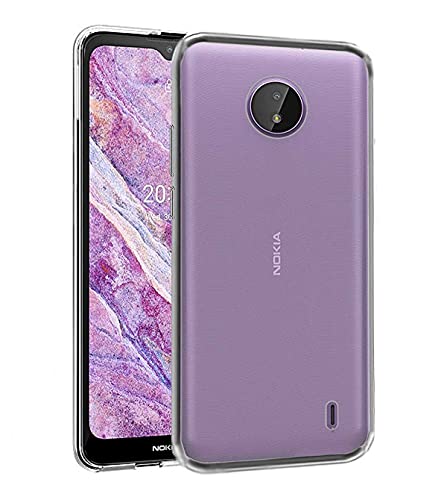 Image of Soft Flexible Silicone Back Cover Compatible with Nokia C10, Transparent Case