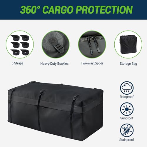 Season Guard 60"x24"x6" Foldable Hitch Cargo Carrier with Waterproof Bag by Season Guard - Image 4