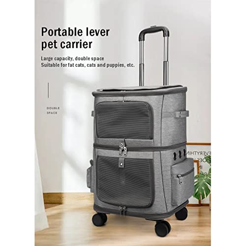 ATHUAH Bolsa de viagem portátil de camada dupla para transporte de animais de estimação para 2 gatos