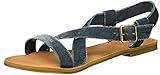 Rampage Women's MATINA Flat Sandal, Blue Velvet, 6 Medium US