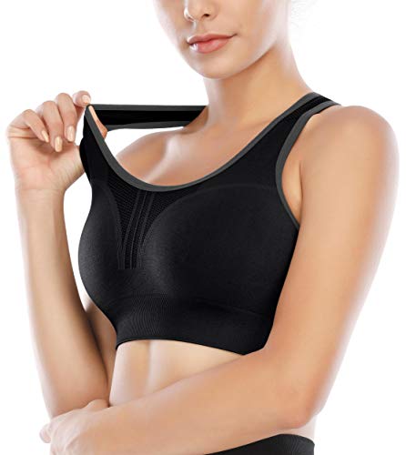 Image of Heathyoga High Impact Sports Bras for Women High Support Padded Sports Bra Pack Racerback Bras for Women Workout Bra Sets