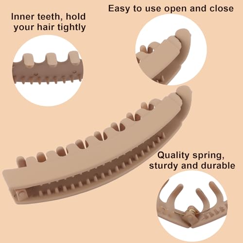 6 piezas Pinzas Banana para cabello grueso miniatura 3