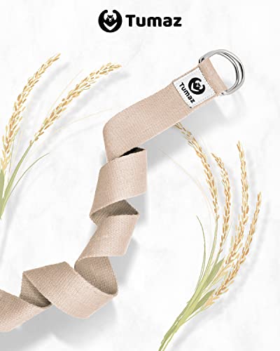 image for Tumaz Yoga Strap/Stretch Bands [15+ Colors, 6/8/10 Feet Options] with 