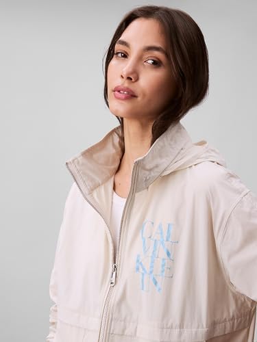 Calvin Klein ESSENTIALS NYLON WINDBREAKER Kadın Ceket, Beyaz, L - Görsel 3
