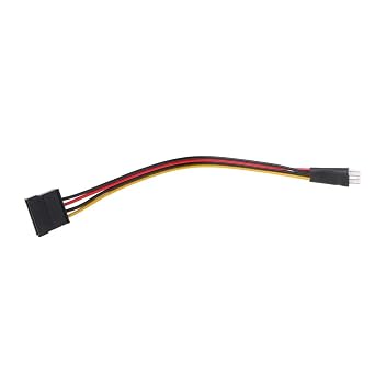 4-Pin FDD Floppy Male to 15-Pin SATA Female Converter Adapter Power Cable Cord
