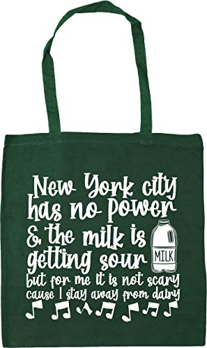 Hippowarehouse New York City has no power and the milk is getting sour but to me it is not scary because I stay away from dairy� Tote Shopping Gym Beach Bag 42cm x38cm, 10 litres