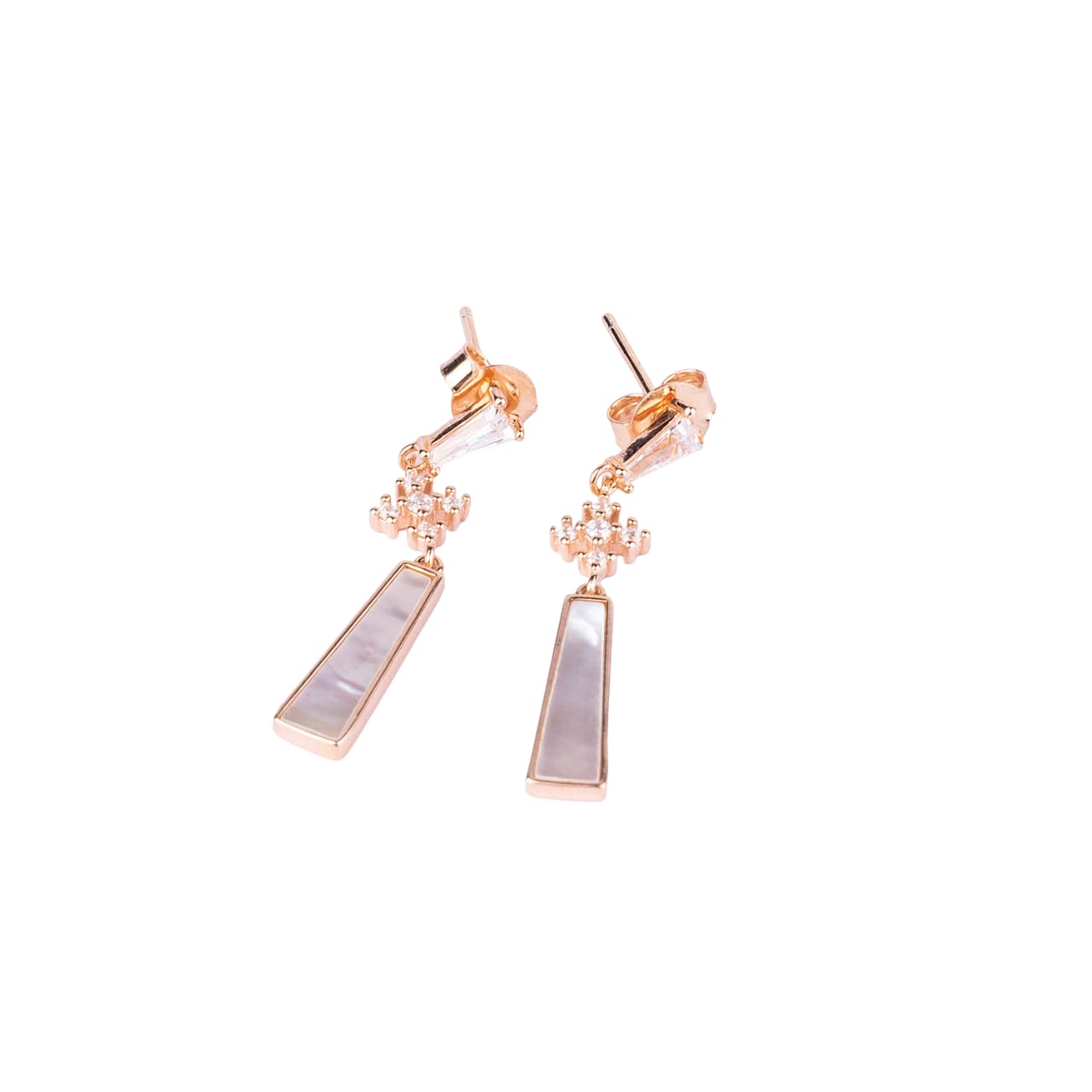 Dellis925 Silver Flower Long Drop Dangler for Women and Girls