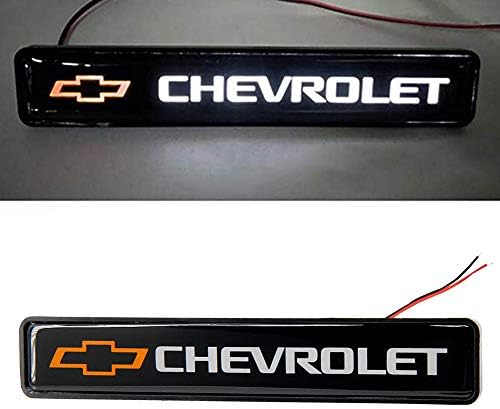 LED Car Decal Logo Light Emblem,Light Logo Front Grille Badge Illuminated Decal Sticker Compatible for Chevy