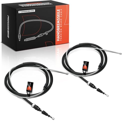 Frankberg 2x Handbrake Cable Disc brake Rear Left Right Compatible with C4 I LC C4 Saloon 307 Break 3E 307 SW 3H 307 SW Box/Estate 3E 3H Replace# 474630