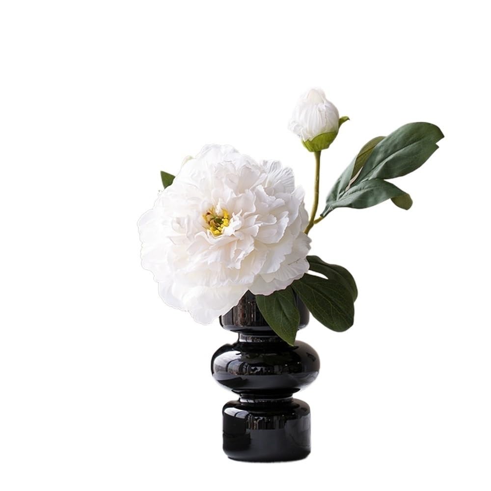 Gv8pA5fj7b Ready Arranged Flowers in Vase White Guifei Peony with Vase Simulation Flower Living Room Decoration Arrangement