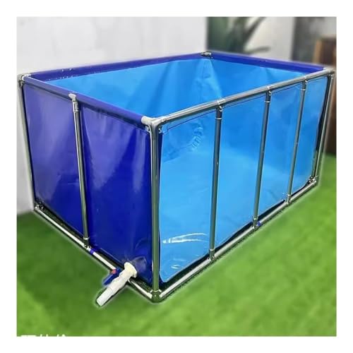 Bassin d'aquaculture en toile PVC avec vanne de vidange et structure en acier