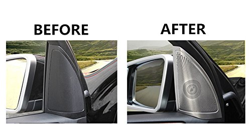 Interior Car Door Audio Speaker Frame Trim Cover 2pcs for Mercedes-Benz GLS Class X166 2015-2019