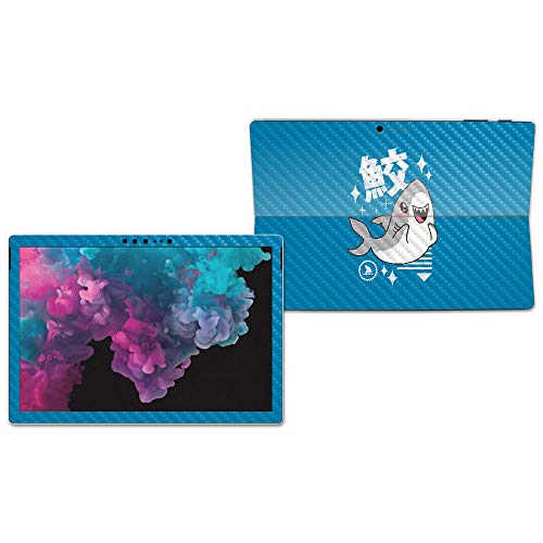 Image of MIGHTY SKINS MightySkins Carbon Fiber Skin for Microsoft Surface Pro 6 - Shark Kawaii | Protective, Durable Textured Carbon Fiber Finish | Easy to Apply, Remove, and Change Styles | Made in The USA
