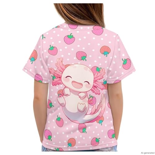 Image of WELLFLYHOM Kids Tshirts Girls Boys Short Sleeve Crewneck Tees Shirts Casual Sport Pullover Tops Size 3-16 Years