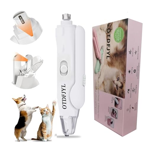 2-in-1 Dog Nail Trimmers & Dog Nail Grinder with 2 Led Lights and Splash Guard for Small Medium and Large Dogs & Cats Silent Groom Pro Nail Clippers with USB/Multiple Grinding Methods