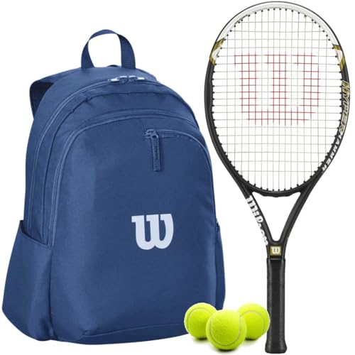 Wilson Hyper Hammer 5.3 Tennis Racquet Bundled with a Wilson Advantage 2.5 Tennis Backpack – Optional Accessories