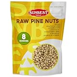 Sunbest Natural Raw Pine Nuts, 8oz – Unsalted & Unroasted – Shelled Pignoli Nuts For Pesto, Baking, Salads...