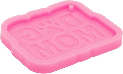 Miniatura 5 de Molde de silicona brillante y brillante para perro y mamá para mascotas, colgante de resina de silicona, dijes de llavero epoxi para bricolaje,