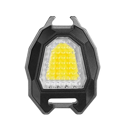 Pullox LED Portable Rechargeable Black Keychain Flashlight with 7 Modes for Fishing, LED Mini COB Working Flashlight with Function of Bottle Opener, Adjustable Stand, Whistle-image-6