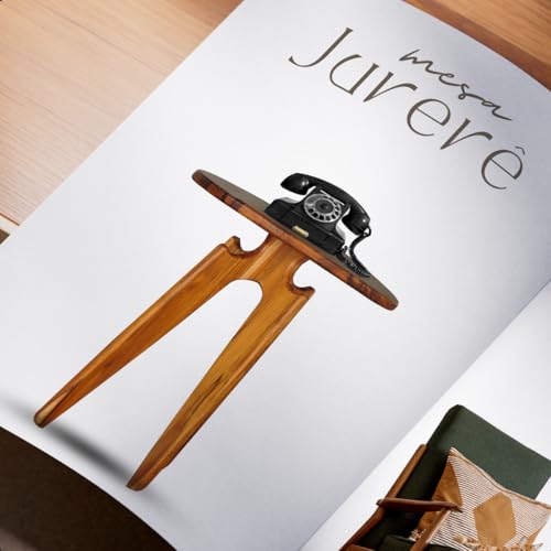 Mesa de Canto para Sala e Quarto - Cabeceira Minimalista de Alto Padrão, Madeira Teca Estilo Rústico