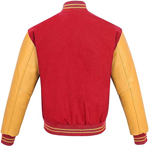 Image of Varsity Jacket Baseball Letterman Jacket- Wool and Leather Premium Quality Unisex Basketball Jacket