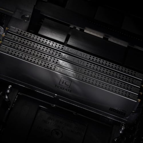 Image of TEAMGROUP T-Create Master Overclocking DDR5 R-DIMM 96GB Kit (4 x 24GB) 6400MHz (PC5-51200) CL32 Hynix M-DIE Workstation Memory Module Ram Black - CTCMD596G6400HC32AQC01