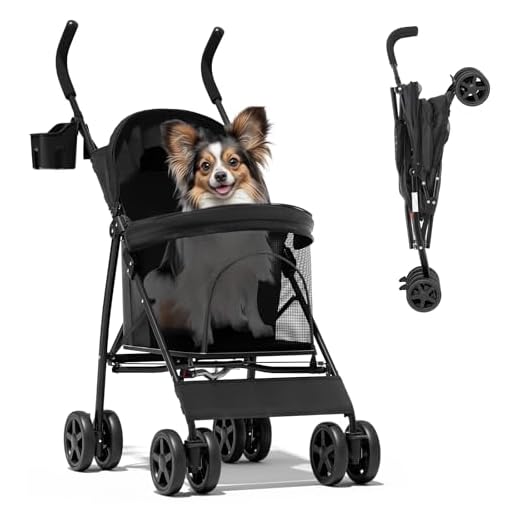 Best pet umbrellas Compact Folding Pet Stroller for Small Dogs