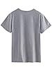Dresswel Women Peace Dove Feather Graphic Print T-Shirt Crew Neck Short Sleeve Tee Shirts Summer Tops(3A-Grey,XL) #2