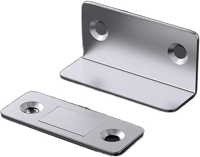 Invisible Magnetic Door Catch Latch Drill-Free Mount Strong Adhesion Seamless Release for Cabinets and Sliding Doors(Silver 8pcs)