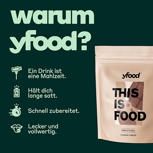 yfood Choco, Pulver Trinkmahlzeit, 12 Mahlzeiten à 400 kcal, 25g Protein – Ansicht 2