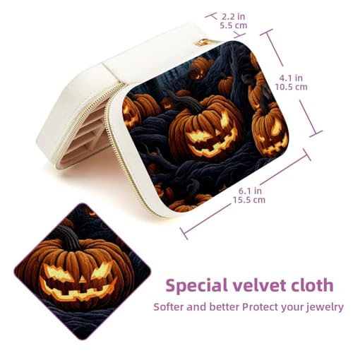Rangement bijoux citrouille velours anti-nœuds portable