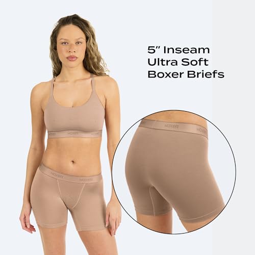 Image of Woxer Boxer Shorts for Women - 5 inch Baller Boy Shorts Underwear, Soft Modal, Chafe Free - Breathable & Moisture-Wicking