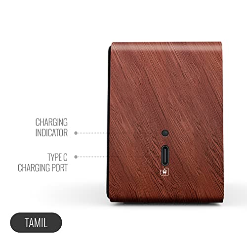 Image of Carvaan Saregama Mini+ (Plus) Tamil Portable Music Player with 1000 Preloaded Evergreen Tamil Songs, 10 Watt Speaker, Handsfree Calling, Bluetooth /FM /AM /AUX (Vintage Brown)