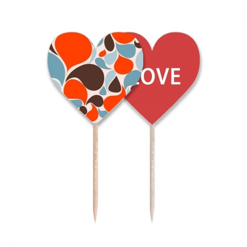 Lable cupcake pick et cure-dents en forme de cœur pour buffet d'anniversaire créatif