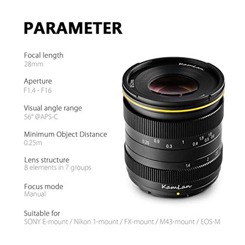 Kamlan 28mm f1.4 Lente Gran Angular Manual para Cámaras Sin Espejo - Fernando Cortés