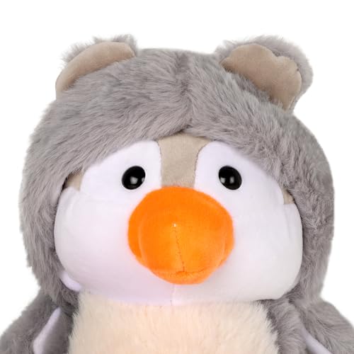 Image of DearJoy Penguin with Hoodie Toy (25cm, Grey)