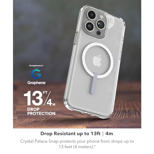 ZAGG Crystal Palace Snap iPhone 15 Pro Max Clear Phone Case - Drop Protection (13ft/4m), Durable Graphene, Anti-Yellowing, and Scratch-Resistant MagSafe Phone Case by ZAGG - Image 6