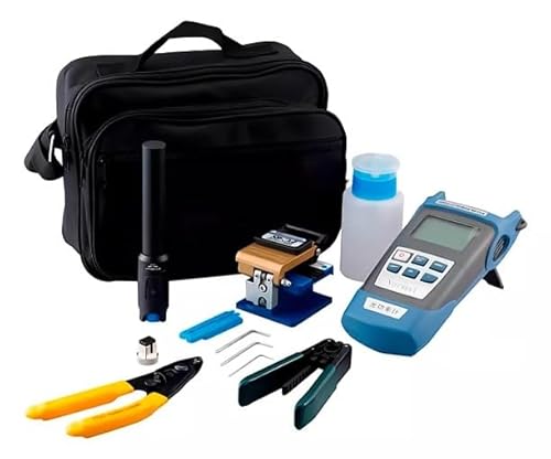 Kit de Fibra Óptica FTTH, Clivador a Laser, Power Meter de 10 km, 15x1, Kit Fibra Ótica Para Conecto
