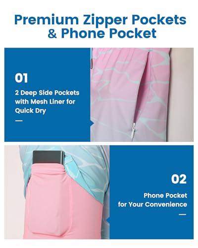 Image of maamgic 2 in 1 Mens Swim Trunks 7 Inch Swim Shorts Swim Suits Board Shorts