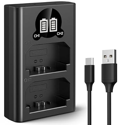 K&F Concept NP-FZ100 Battery Charger, Dual LCD Battery Charger Compatible with Sony A7 iii, A7 iv, A7RIII, A7RIV, A7C, A7Cii, FX30, A6700, A6600, A9, A1, ZV-E1, ZV-E10 II Camera Batteries