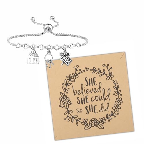 FOTAP Realtor Bracelet Real Estate Agents Prayer Jewelry Salesman Graduation Gift Broker Thank You Gift (RealtorBRC)