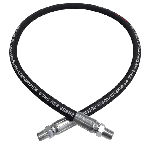 Image of 1 /4 Hydraulic Hose with 1 /4inch NPTF Male Hydraulic Hose Fittings 2 Ends (120inch)