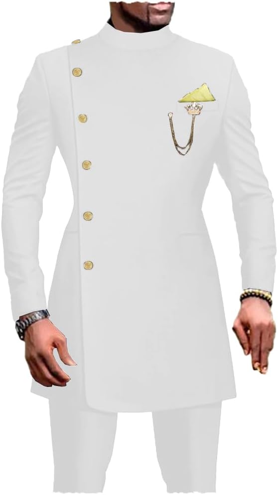 Men's African Groomsman Suit 2 Pieces Suit Business Dress Party Blazer