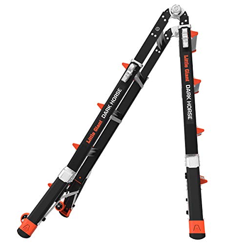 Little Giant Ladders, Dark Horse, M17, 9-15 foot, Multi-Position Ladder, Fiberglass, Type 1A, 300 lbs weight rating, (15147-001)