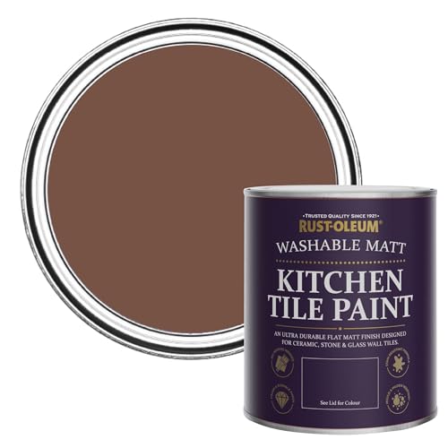 Rust-Oleum Water-Resistant Kitchen Tile Paint in Matt Finish - Faded Ember 750ml