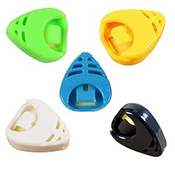 Rayzm Lot de 5 supports en plastique pour médiators de guitare, vert, jaune, blanc, noir et bleu clair - Les Beatles, Paul McCartney, John Lennon, RIngo Starr, George Harrison