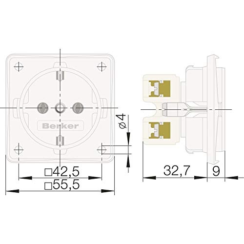 Berker Integro - Presa Schuko, colore: Antracite