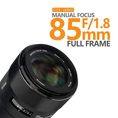 MEKE 85mm F1.8 Manual Focus Full Frame Large Aperture Standard Medium Portrait Lens with Electronic Aperture & EXIF Information Transmission for Sony E-Mount Cameras A7 A7R A7C A7RII A7SIII A7SII A9