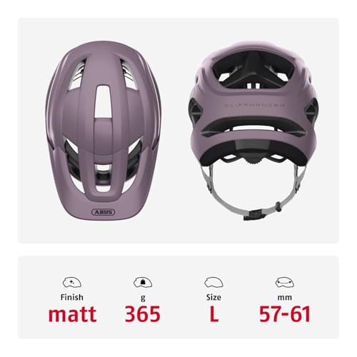 Casque de VTT ABUS aéré avec sangles TriVider violet L